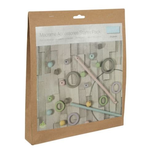 Macramé Accessories Starter Pack: 39 Pieces (Assorted Colours)