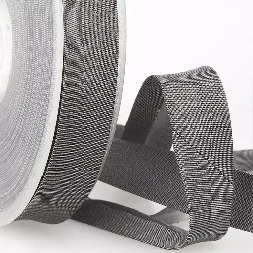 Metallic Bias Binding Trim - 25m x 20mm - Black ID: S4188D20\14