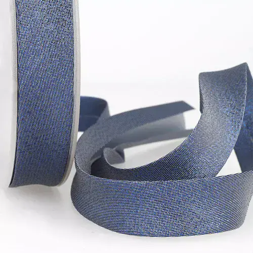 Metallic Bias Binding | Blue | 25m x 20mm | Dannells