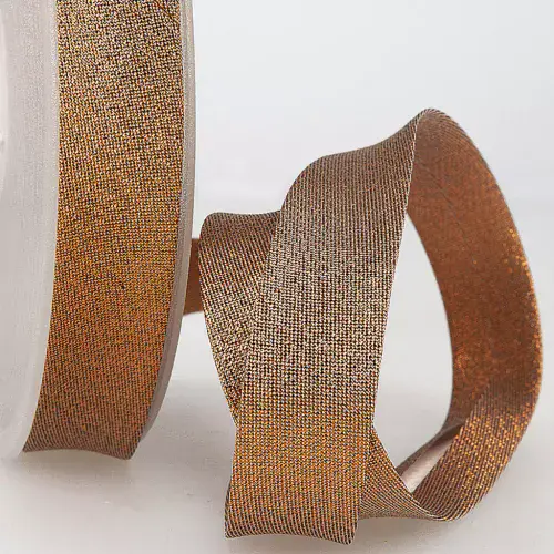 Metallic Bias Binding Trim - 25m x 20mm - Bronze