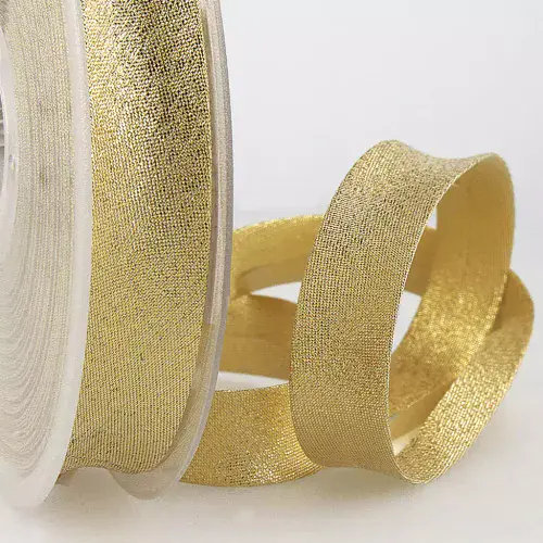 Metallic Bias Binding Trim - 25m x 20mm - Gold