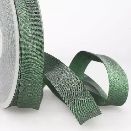 Metallic Bias Binding Trim - 25m x 20mm - Green ID: S4188D20\15