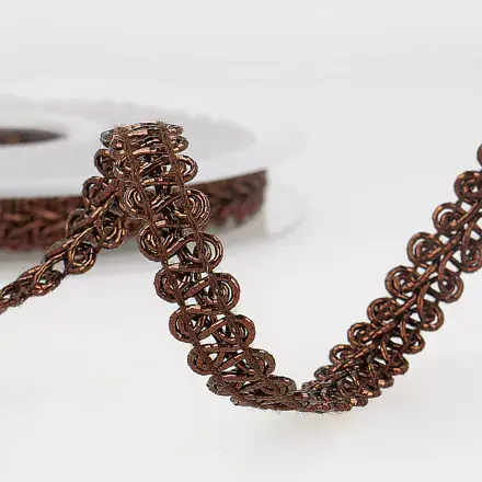 Metallic Braid Trim - 25m x 10mm Brown
