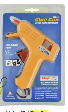 Mini Glue Gun - with EUROPLUG (Item No: 65701)