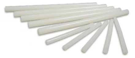 Mini Glue Sticks - 7mm x 10cm long - 12 per pack - Hot melt (Item No: 65709)