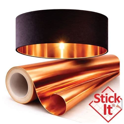 Mirror Copper Self-Adhesive Lampshade Material 134cm with Protective film- Stick-It ®
