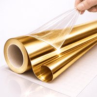 Mirror Gold Self-Adhesive Lampshade Material 134cm  with Protective film- Stick-It ®