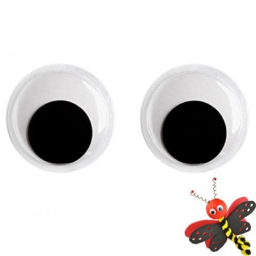 Moving Wobbly Eyes - Pack of 18 (8mm Diameter)
