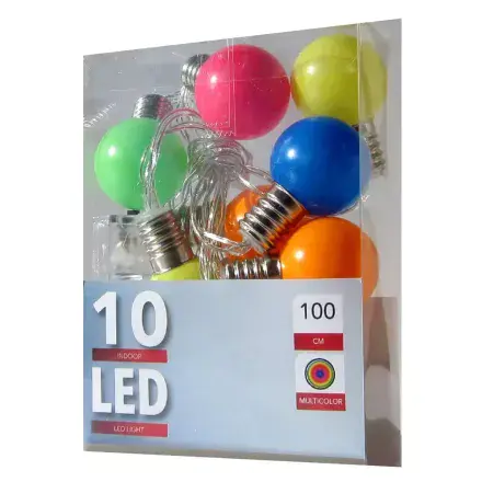 Multi-Colour Globe Bulb Battery Operated LED Fairy Lights