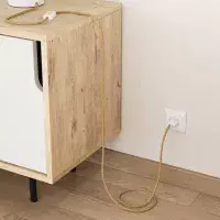 3 Core Electric Cable | Jute Cover | Plain (Natural)