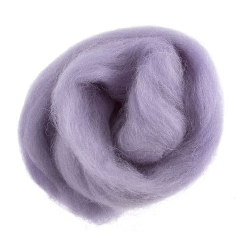 Natural Wool Roving - (Lilac) 10g