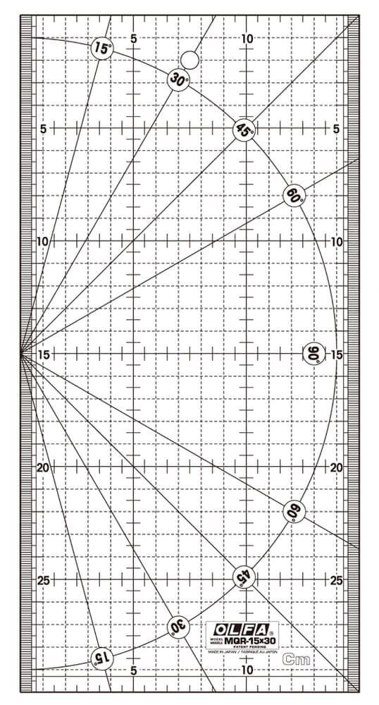 Non-Slip Frosted Acrylic Quilt Ruler 15cm x 60cm OLF/MQR1560