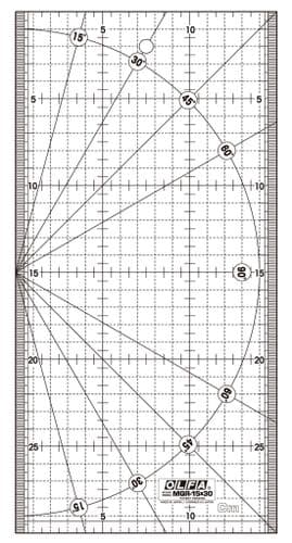 Non-Slip, Frosted Acrylic Quilt Ruler 15cm x 60cm OLF/MQR1560
