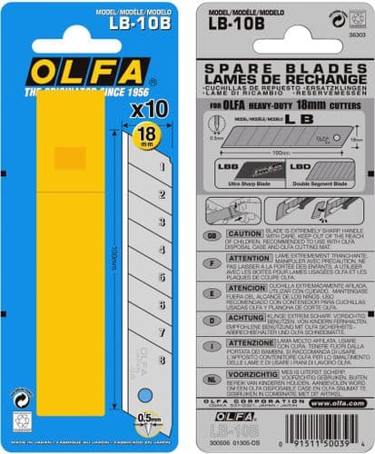Olfa Endurance Snap-Off Blade 18mm (Pack of 10)  OLF/LB10B