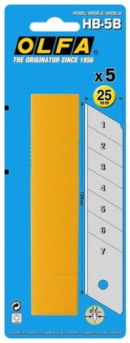 Olfa Endurance Snap-Off Blade 25mm (Pack of 5)   OLF/HB5B
