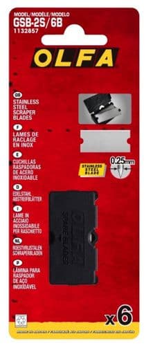 Olfa GSR-2 Replacement Blades Mini Glass Scraper - Pack of 6     OLF/GSB2S6B