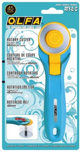 Olfa Quick Replace Rotary Cutter 45mm Splash Aqua   OLF/RTY2C