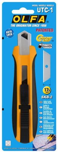 Olfa Retractable Auto-Lock Utility Safety Knife Cutter & Comfort Grip  OLF/UTC1