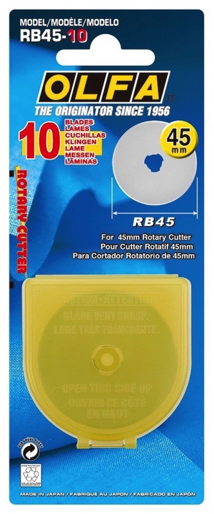 Olfa Rotary Blade (10 Blades in a Pack) 45mm OLF/RB4510