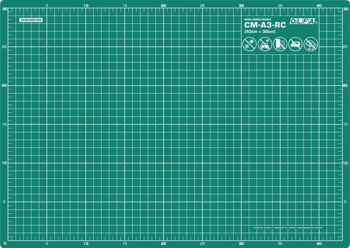 Olfa Self Healing Double Sided Multi Purpose Cutting Mat A3 (43cm x 30cm) OLF/CMA3-RC