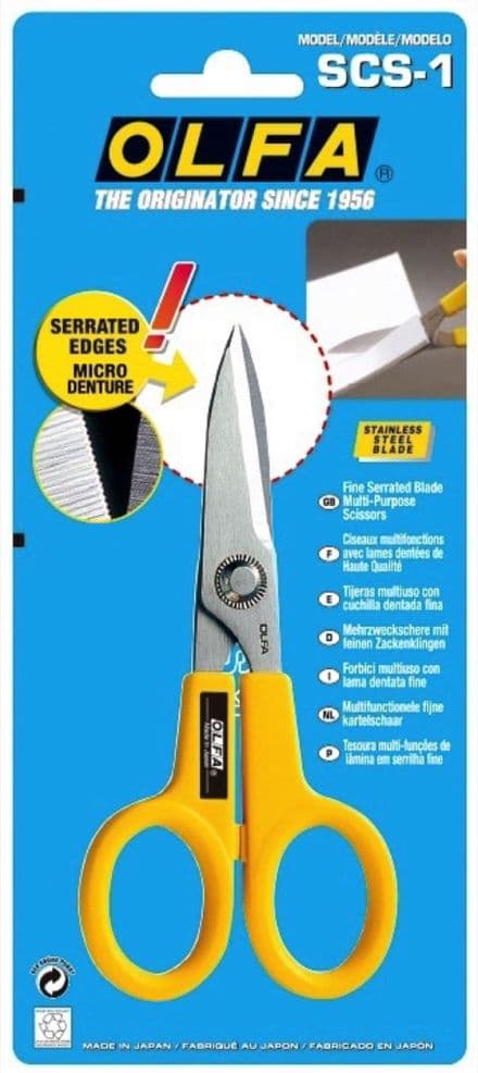 Olfa Stainless Steel Serrated 5 inch Edge Scissors OLF/SCS1
