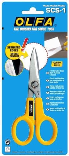 Olfa Stainless Steel Serrated 5 inch Edge Scissors OLF/SCS1