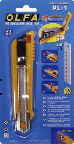 Olfa System Pro-Load Auto Lock and Reload Snap Cutter 18mm     OLF/PL1