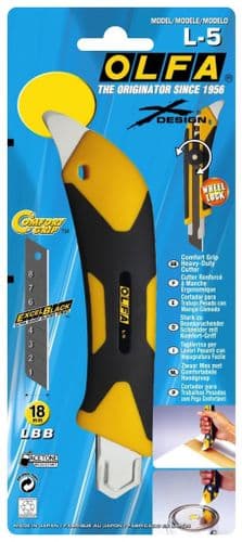 Olfa X Design Snap Cutter with Hard Metal Pick Auto-Lock 18mm OLF/L5