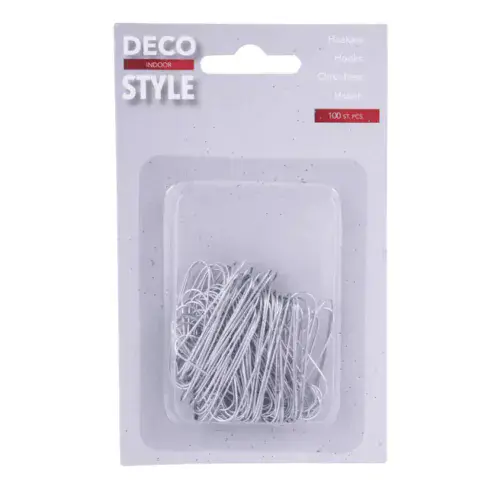 Ornament Hooks For Christmas/Halloween Decorations - 100 Pack - Silver
