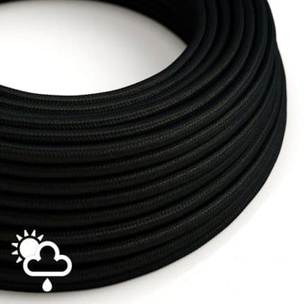 Outdoor Electric Cable Covered in Black Rayon - EIVA Compatible