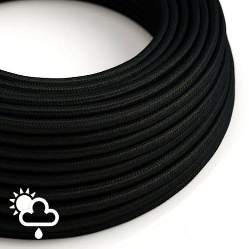 Outdoor Electric Cable Covered in Black Rayon - EIVA Compatible