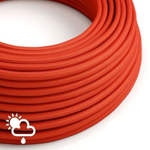 Outdoor Electric Cable Covered in Red Rayon - EIVA Compatible