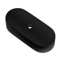 Oval Wooden Ceiling Rose Kit - Black