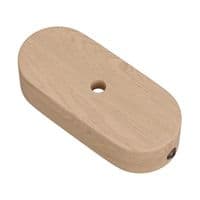 Oval Wooden Ceiling Rose Kit - Natural Wood