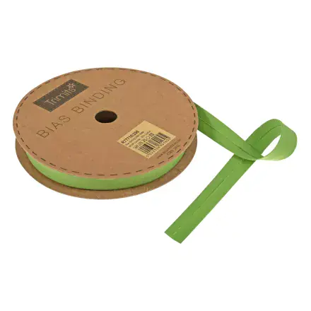 Polycotton Bias Binding Trim - 20m x 16mm - Apple