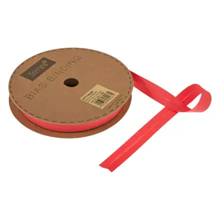 Polycotton Bias Binding Trim - 20m x 16mm - Cerise