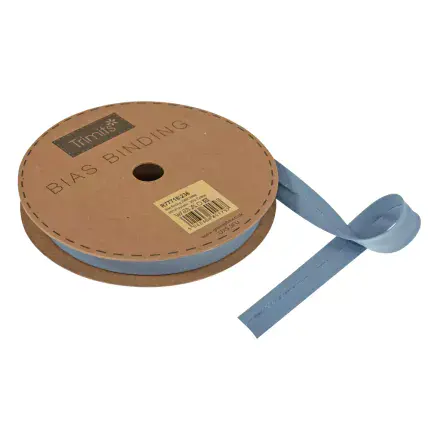 Polycotton Bias Binding Trim - 20m x 16mm - China Blue