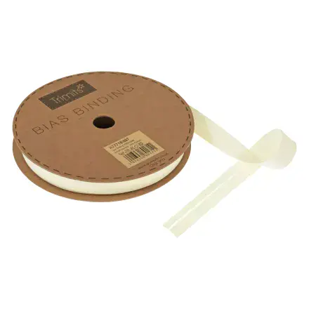 Polycotton Bias Binding Trim - 20m x 16mm - Cream