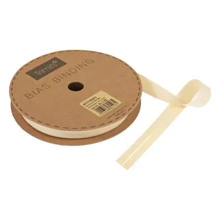 Polycotton Bias Binding Trim - 20m x 16mm - Fawn