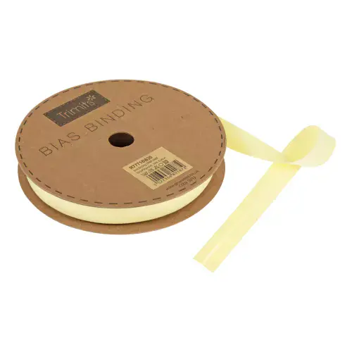 Polycotton Bias Binding Trim - 20m x 16mm - Lemon