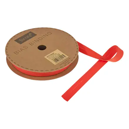 Polycotton Bias Binding Trim - 20m x 16mm - Pumpkin