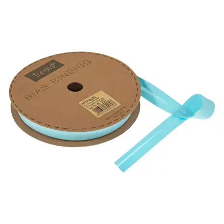 Polycotton Bias Binding Trim - 20m x 16mm - Sky