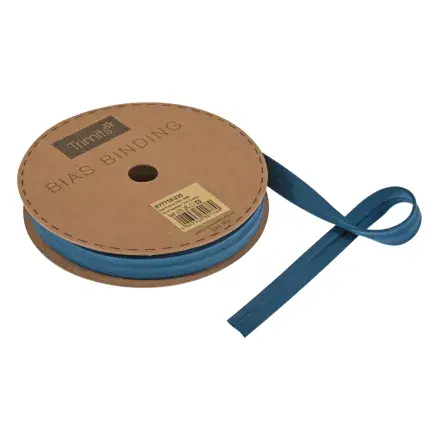 Polycotton Bias Binding Trim - 20m x 16mm - Wedgewood Blue