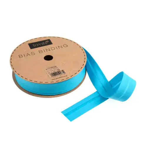 Polycotton Bias Binding Trim - 20m x 25mm - Aqua ID: R77725\325