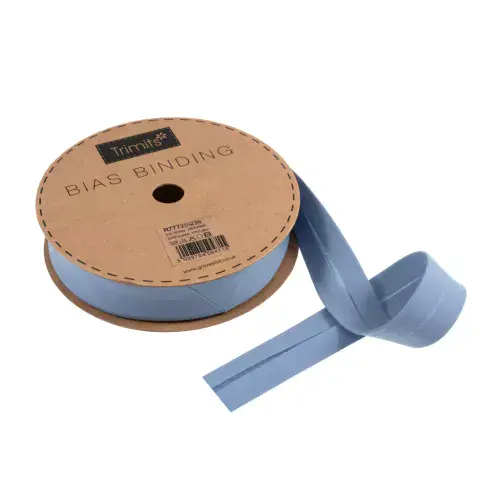 Polycotton Bias Binding Trim - 20m x 25mm - China Blue ID: R77725\236