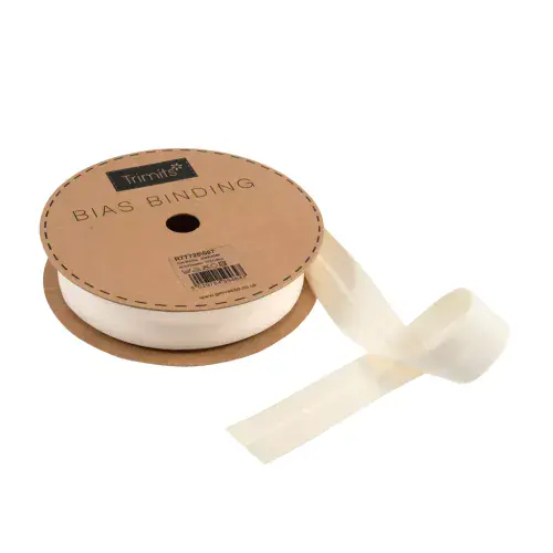 Polycotton Bias Binding Trim - 20m x 25mm - Cream ID: R77725\087