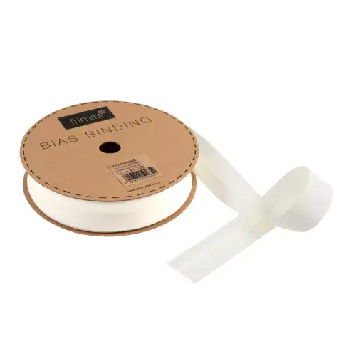 Polycotton Bias Binding Trim - 20m x 25mm - Ivory ID: R77725\089