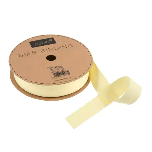Polycotton Bias Binding Trim - 20m x 25mm - Lemon ID: R77725\630