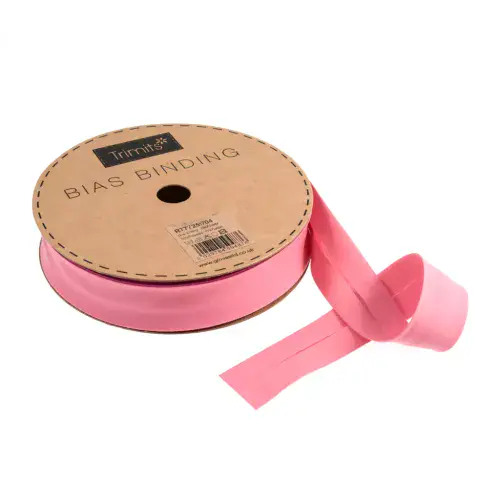 Polycotton Bias Binding Trim - 20m x 25mm - Pink ID: R77725\704