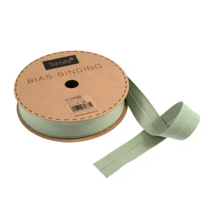 Polycotton Bias Binding Trim - 20m x 25mm - Sage